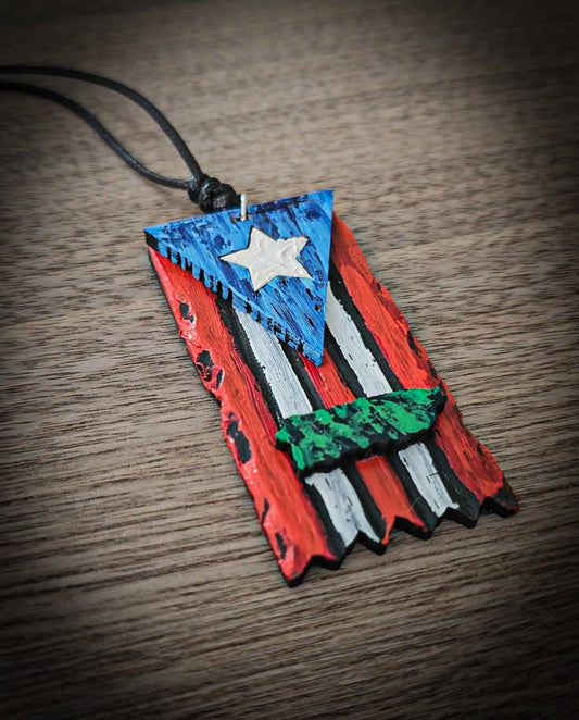 A. Collar Bandera con Mapa de Puerto Rico